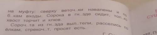 Прочитай текст Спиши вставляя пропущенные буквы Определи падеж существительных второго склонения реш