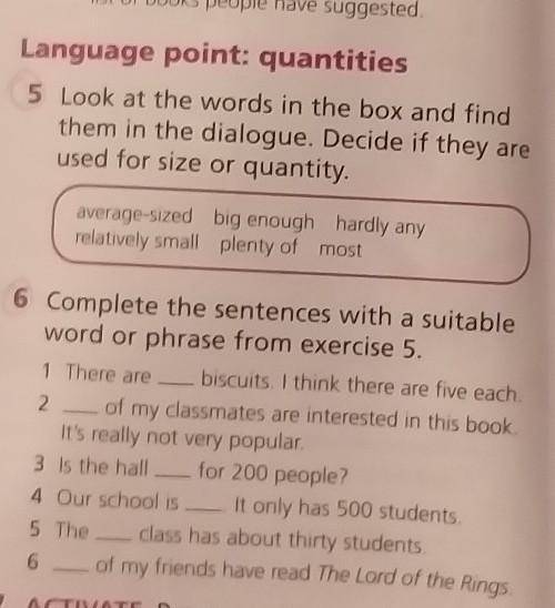 Complete the sentences with a suitable word or phrase from exercise 5.1 There are … biscuits, I thin