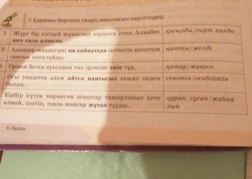 1 26 Қарамен берілген сөздің мағынасын көрсетіңдер.Журт бір кісідей жүмылып кіріскен істен Алмабек қ