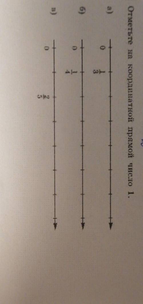 Отметьте на координатной прямой число 1​