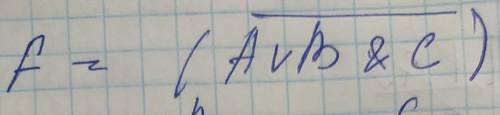 А = 0, В= 1, С= 1 составить логическую схему для выражения на фото