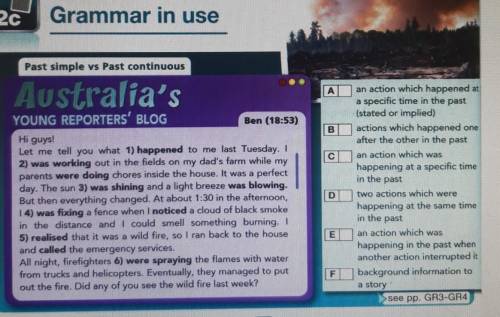 А BсDan action which happened ata specific time in the past(stated or implied)actions which happened