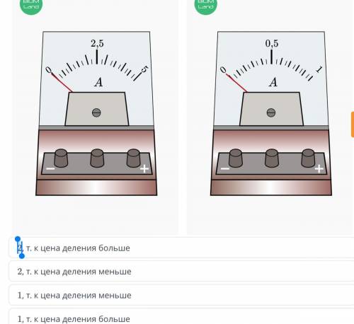 На рисунке изображены два амперметра и. Какой из приборов ты выбрал чтобы как можно точнее измерить