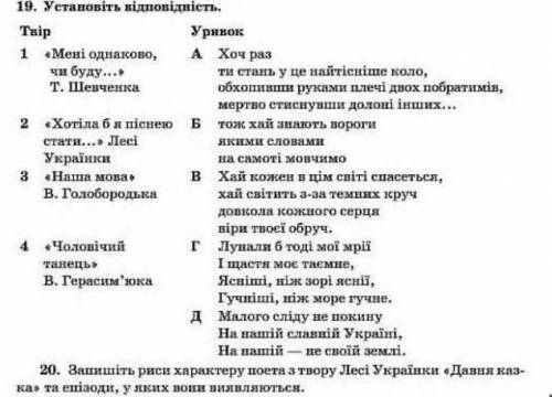 с заданиями (укр лит 8 класс коваленко стр 139 задания 19-20)