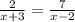 \frac{2}{x + 3} = \frac{7}{x - 2}