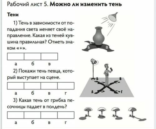 естествознание по тени 4 класс​