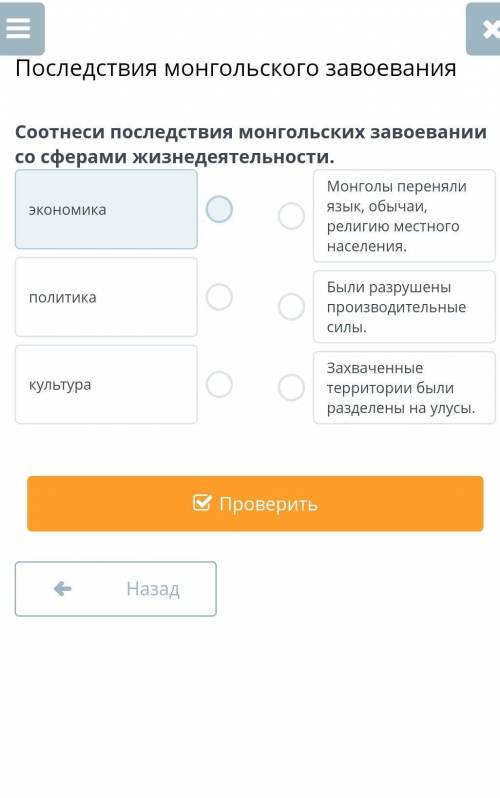 Сочетание последствий монгольского завоевания со сферами жизненной силы. Монголы переняли язык, обыч