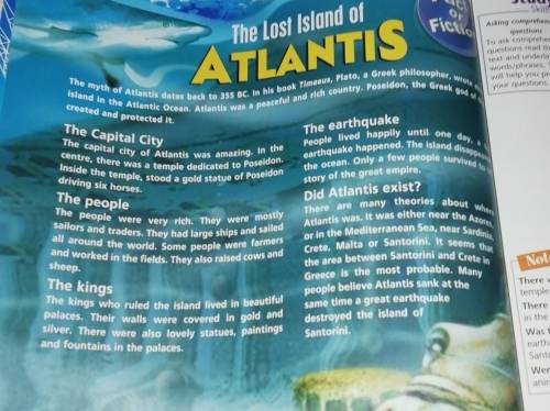 1what was in center of Atlantis? 2 were the people of Atlantis rich3what happened to the the island