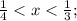 \frac{1}{4}