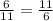 \frac{6}{11} = \frac{11}{6}