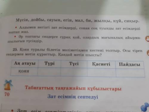 25-ші тапсырманың ответін айтындарш