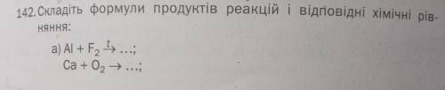 Складіть формули продуктів реакцій і відповідні хімічні рівняння