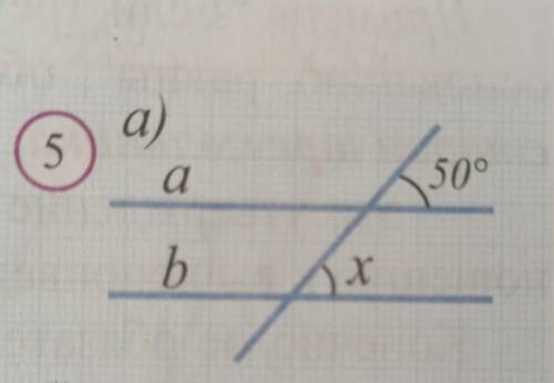 Чему должен равняться угол x на рисунке 5 а, для которого прямые а и б будут параллельны нужно