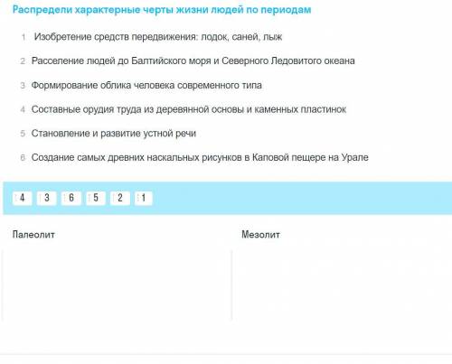 Перенесите характеры жизни людей в эпохи