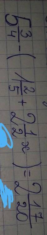 5 3/4-(1 2/5+2 1/2)=2 17/20​