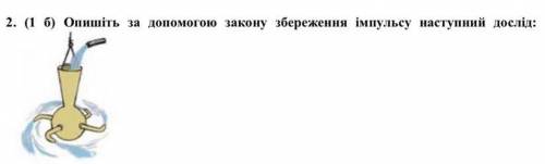 Опишіть за до збереження імпульсу наступни дослід: Опешите с закона сохранения импульса следующий э