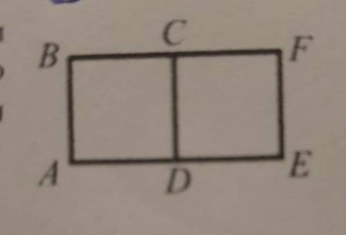 1.12. Квадрат CDEF, зображений на рисунку, є образом Квадрата ABCD при повороті за годинниковоюстріл