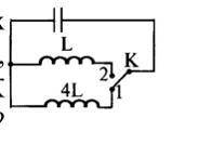 4. Як зміниться частота власних електромагнітних коливань в контурі, зображеному на рисунку, якщо кл