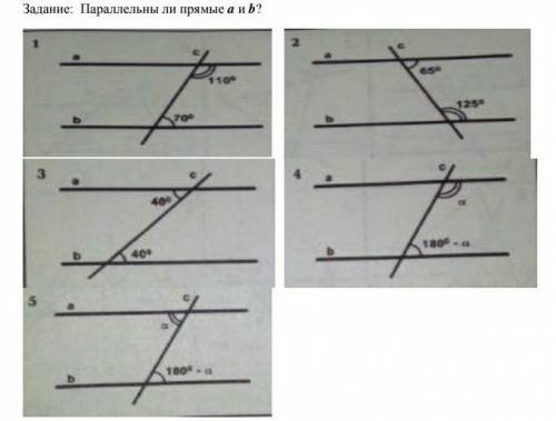 Параллельны ли прямые a и b?​