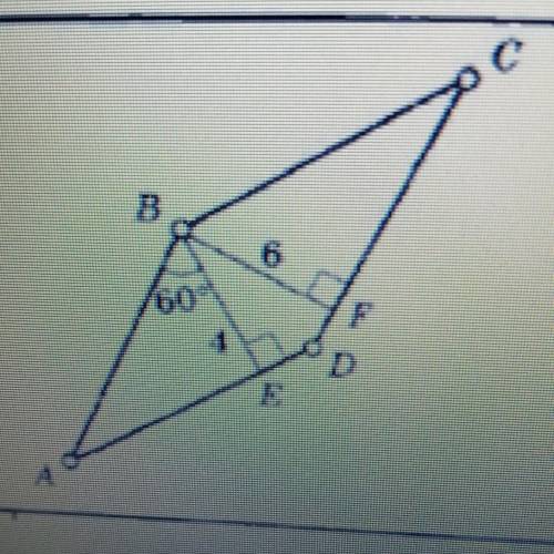 A B C D 60 6 E D F 4 площадь​