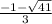 \frac{-1-\sqrt{41} }{3}