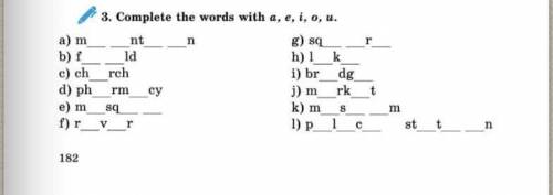 Complete the word with a, e, i, o, u.