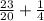 \frac{23}{20} + \frac{1}{4}