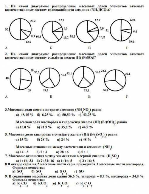 Решение задач на нахождение массовой доли химических элементов в сложном веществе. Нужно с решением