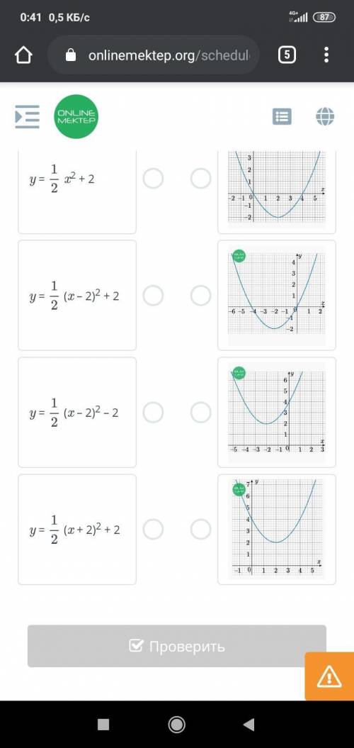 Квадратичные функции вида y=a(x-m)², y=ax²+n и y=a(x-m)²+n при a≠0, их графики и свойства. Урок 2 Со