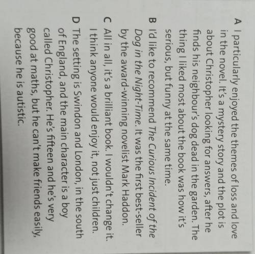 Read the text and order the paragraphs. 1.(B) Introduction(facts)2.( )Setting and characters(fasts)3