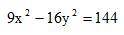 Найти точки пересечения гиперболы 9x^2-16y^2=144 с прямой 5x-4y-16=0