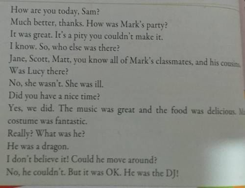 Find sentences in the dialogue which mean: How are you feeling today? - It was amazing. -i'm sorry y