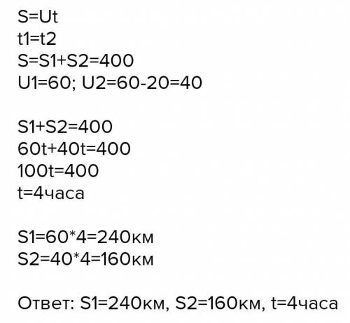 Растояние между двумя селами ровно 400 км. Из этих сел одновременно навтречу навстречу друг другу вы