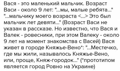 Описание Васи и Муси в рассказе В дурном обществе