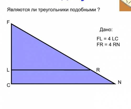 Являются ли они подобными и почему?Условие на картинке