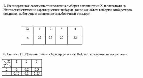 1.Найти статистические характеристики выборки 2.Найдите коэффициент корреляции 1.Из генеральной сово