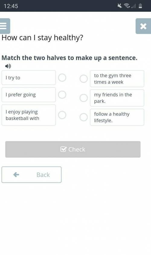 How can I stay healthy? Match the two halves to make up a sentence. I try toI prefer goingI enjoy pl