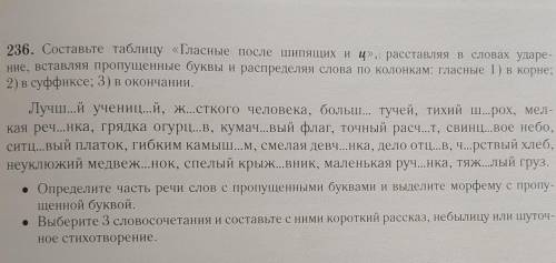 236Упрж даю 15 б Лучш...й учениц...й, Ж...сткого человека, больш... тучей, тихий ш...рох, мелкая реч