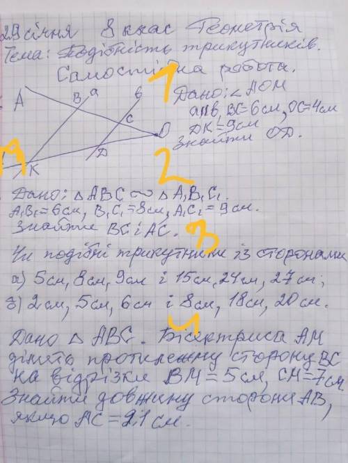 Самостійна робота по геометрії ​