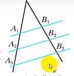 У меня завтра надо сдавать люд на рисунке A1B1 параллельна A2B2, A2B2 параллельна A3B3.,A1A2=1/2A1A3