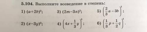 5.104. Выполните возведение в степень Мне нужно только 3) и 4)