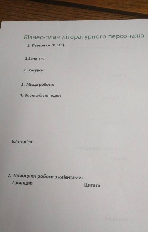 БІЗНЕС-ПЛН ЛІТЕРАТУРНОГО ПЕРСОНАЖААнастазі Де Ресто ​