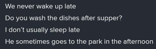 4 Make sentences. o late,/We/get up/neverWe never get up late.1 l/mum./shopping/always/with/go/myPen