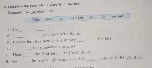 Complete the gaps with a word from the box.​