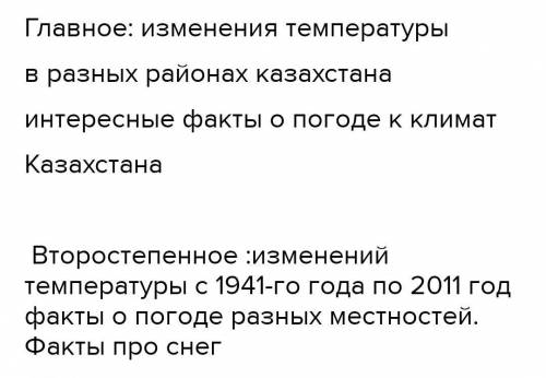 Прочитайте текст и сделайте в рабочей тетради необходимые пометки, отмечая главную и второстепенную