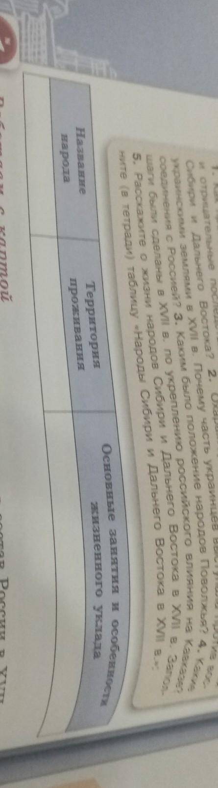 История 7 класс народы россии в 17 веке ​