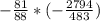 -\frac{81}{88} * (- \frac{2794}{483})