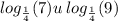 log_{ \frac{1}{4} }(7) u \: log_{ \frac{1}{4} }(9)