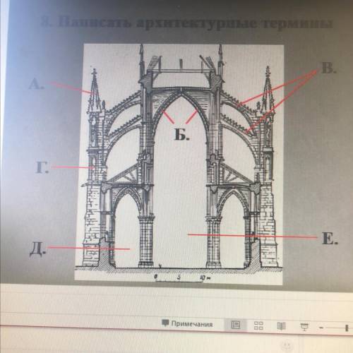 8. Написать архитектурные термины