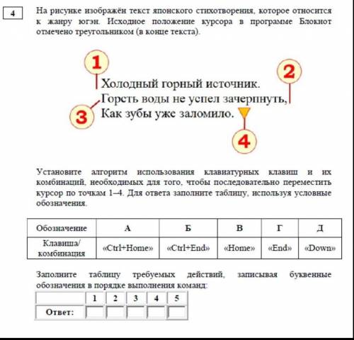 Задание вроде лёгкое, а компьютера нету чтобы проверить что делает каждое сочетание клавиш, а в инте